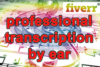 transcribe any music into notation sheet by ear