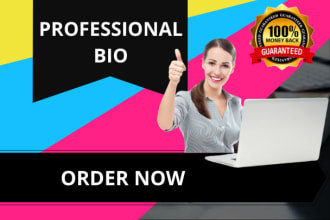 write professional, author, artist, musician, brand bio