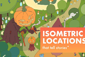 draw an isometric 2d location