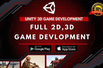 create 2d,3d unity games for PC, mobile, and web