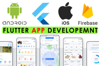develop android and IOS mobile apps using flutter