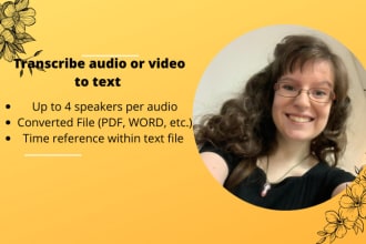 transcribe audio or video to text