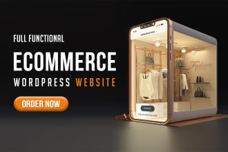 design wordpress ecommerce website, webshop, or woocommerce website