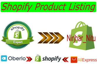 do shopify product listing and data entry