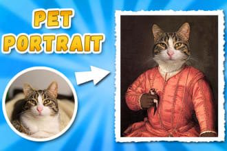 make a royal portrait or pet portrait