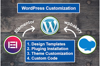 design wordpress website using elementor pro, wpbakery