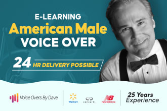 record a professional elearning american male voice over