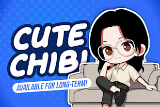 draw cute custom chibi art in 24 hours