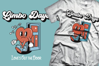 do t shirt design with my cartoon style