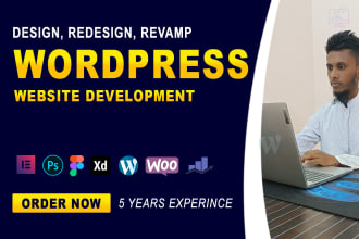 design redesign wordpress website development and build woocommerce store