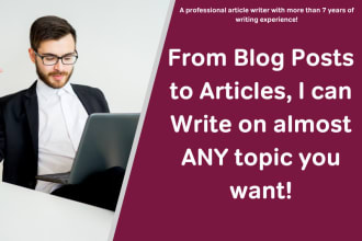 write articles and blog posts that SEO ready for publishing