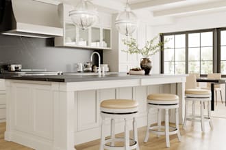 design your kitchen layout, cabinets and realistic render