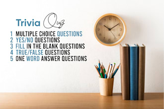 write custom trivia questions on any topic