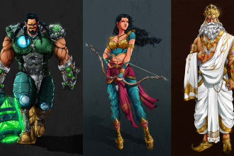 create amazing character concept arts