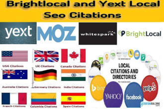 do top local citation listing from brightlocal, yext and moz