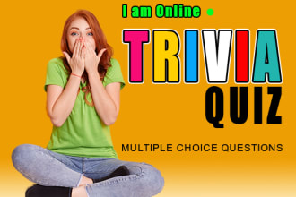 write high quality custom trivia quiz multiple choice questions with answers