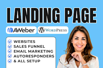 create aweber landing page, wordpress landing page wordpress elementor