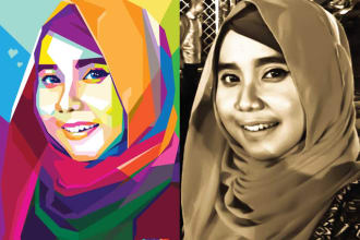 make your portrait into wpap