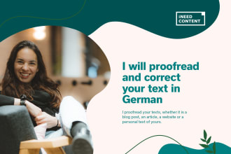 proofread and correct your text in german