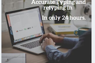 do any kind of typing jobs, retype the scanned documents