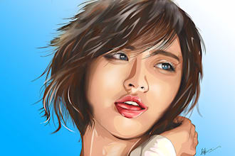 draw any character arts digitally realistic or animated