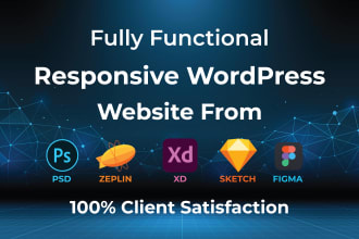 convert PSD, xd into wordpress website