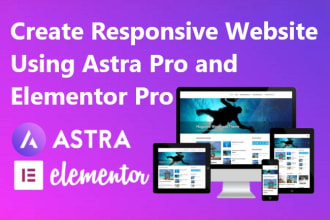 create professional website using astra and elementor pro