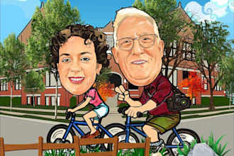 do cartoon caricature from your photo