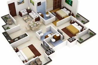 drew elevation section 2d floor plans