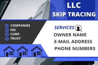 do llc skip tracing for real estate, bulk skip tracing