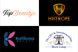 minimalist or flat logo design with a favicon