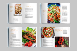 design an unique cookbook cover and recipe book, cover design