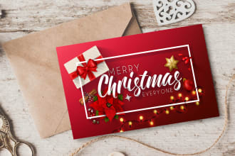 design christmas card, new year card and holiday card