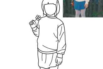 make a minimalist portrait design for your next tattoo