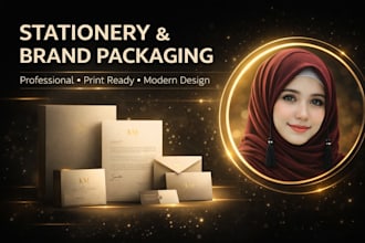 design modern stationery and brand packaging