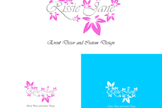 design uniqueness vintage and florals logo