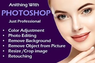 edit retouch and background removal in photoshop in 6 hours