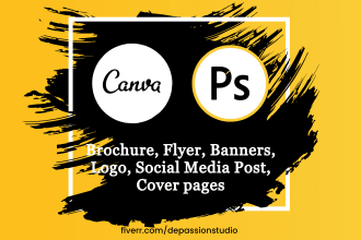 design brochure, event flyer, ebook and brochure in canva