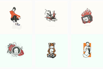 create hand drawn illustration