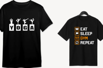 make gym fitness t shirt and logo t shirt designs