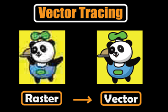 convert low resolution logo raster, images to high resolution vector