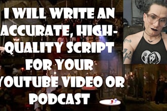 write an engaging script for your youtube video or podcast