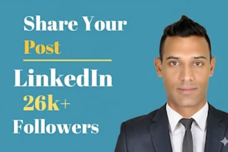 share your content with linkedin 26k audience for promotion