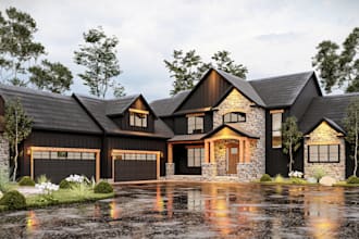 do interior and exterior design in sketchup, lumion and d5 renders