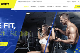 design attractive fitness, sports, gym, workout website