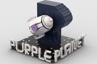 design your logo as a 3d lego moc model