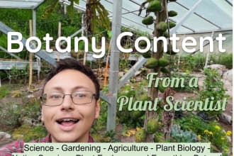 write botany or plant science content