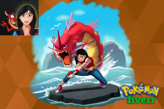 draw you as a pokemon trainer with your companion