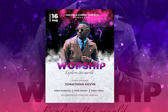 design exceptional church event and business flyer