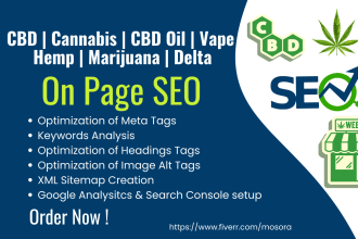 do advance on page seo for cbd hemps marijuana cannabis site